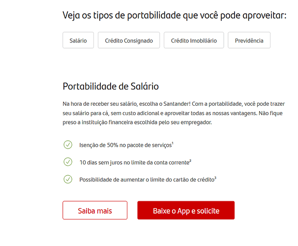 Qual banco libera crédito com portabilidade de salário?