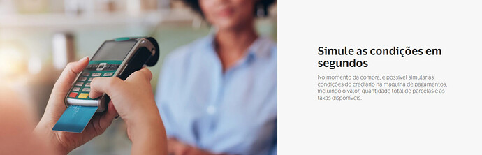 Onde posso simular parcelamento com juros no cartão de crédito Visa?