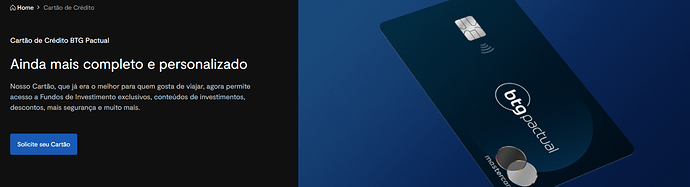 Página do site da BTG
