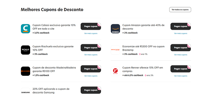Qual app dá mais cashback?