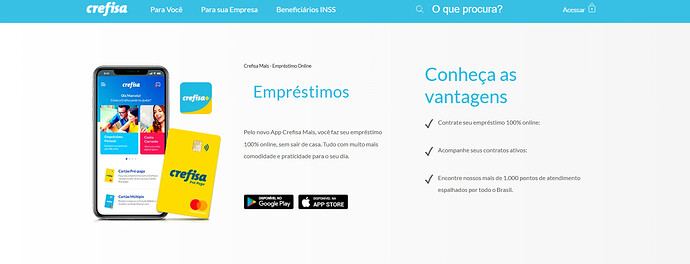 Quanto a Crefisa cobra de juros por mês?