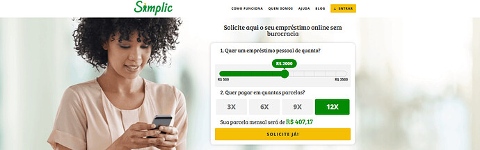Como funciona o empréstimo pessoal da Simplic?