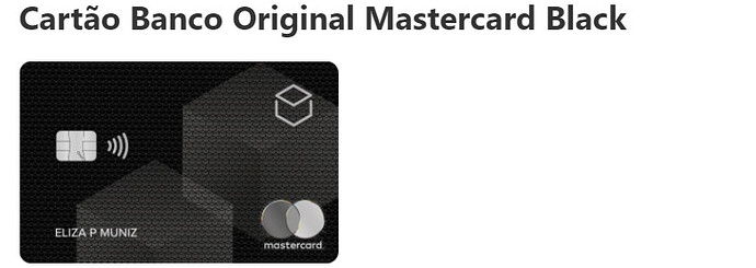Cartão de crédito Original Black