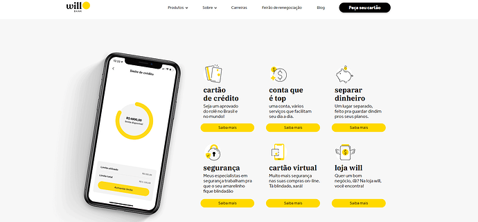 Cartão de Crédito Will Bank