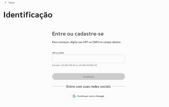 Solicitar cartão de Pontofrio