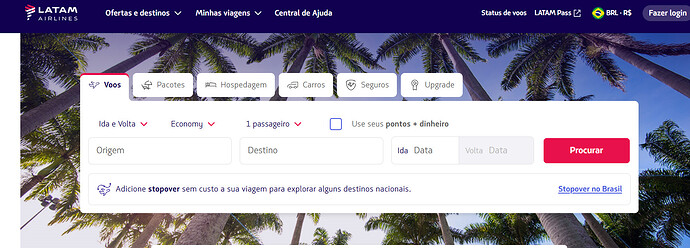 Em quantas vezes a Latam parcela?