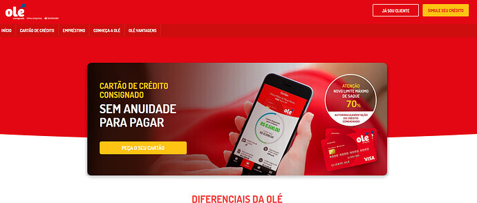 Como conseguir o cartão de crédito consignado Olé