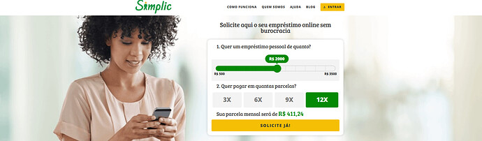 Onde cai o dinheiro do empréstimo Simplic?