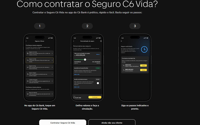 Seguro de vida C6 bank