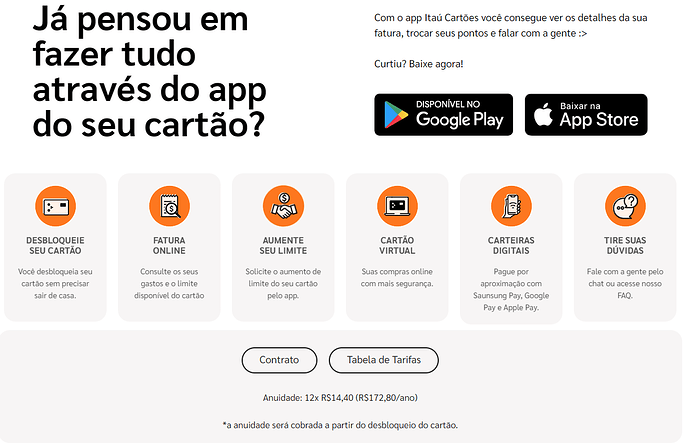 Página do site do Pontofrio