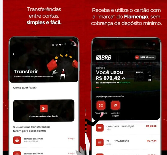 Qual o melhor cartão: BRB Flamengo ou Neon