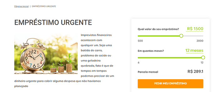 Página do site Moneyman