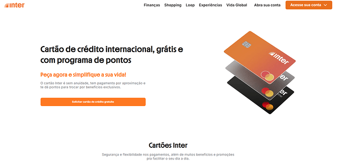 cartão inter gold
