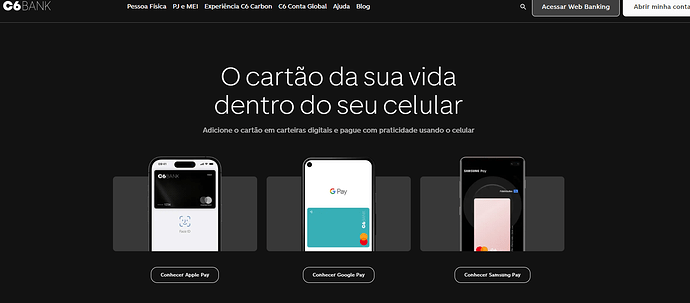 Qual o melhor cartão: Original Internacional ou C6 Bank