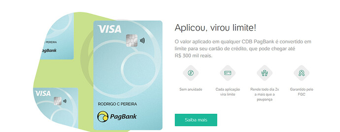 Como ativar a função crédito do cartão PagBank?