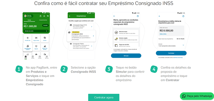 Como posso solicitar o Empréstimo Consignado INSS no PagBank?
