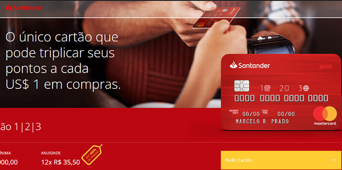 Cartão Santander 1|2|3