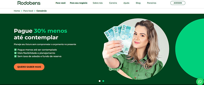 melhor consórcio hoje Rodobens