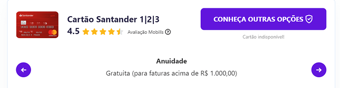 Cartão de crédito Santander 1|2|3