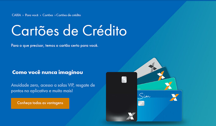 Qual o cartão de crédito da CAIXA que não tem anuidade?