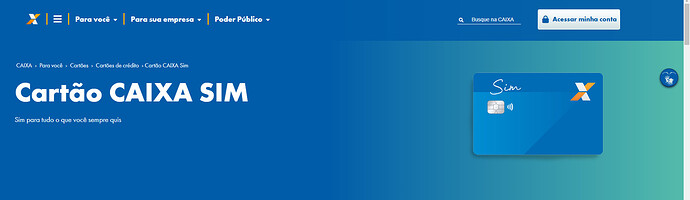 Cartão caixa sim internacional