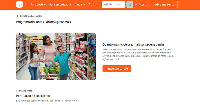 cartão pão de açucar