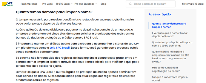 SPC Brasil - Quanto tempo demora para limpar o nome depois de pagar a dívida