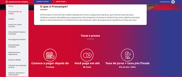 Qual é a taxa de juros do Pronampe?