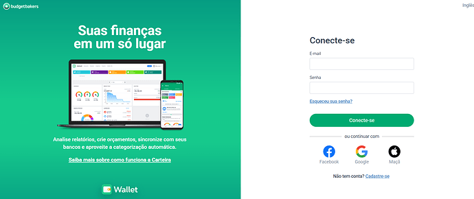 Aplicativo financeiro Wallet