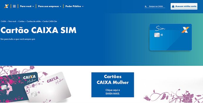 Cartão de Crédito Caixa Sim