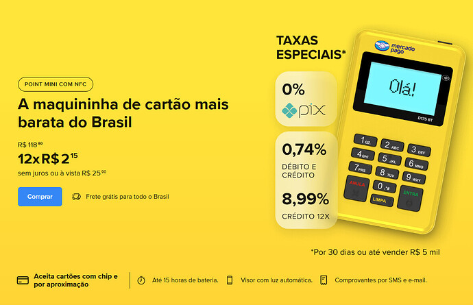 Point Mini do Mercado Pago