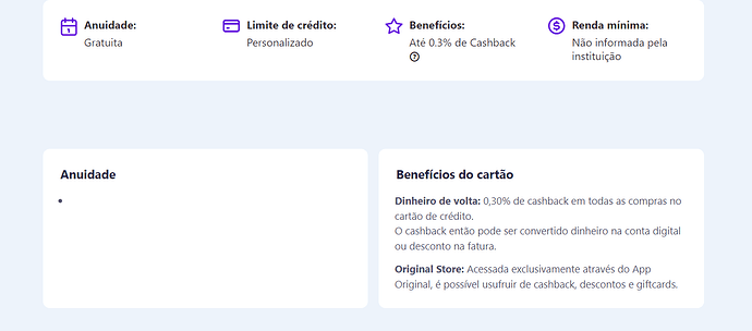 Qual o melhor cartão: Yours ou Original Internacional