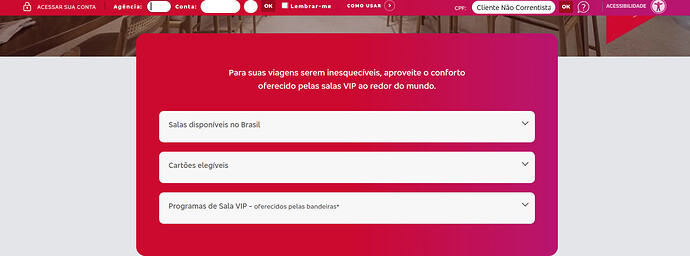 Como saber se meu cartão tem acesso à sala VIP?