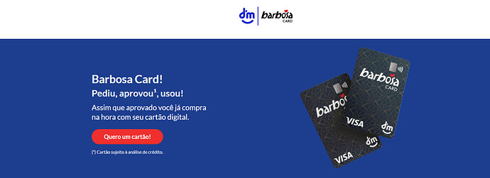 Qual a financeira do cartão Barbosa?