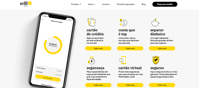 Qual é o limite do cartão de crédito Will?