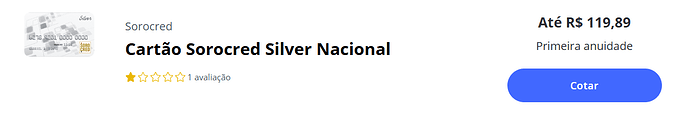 Quais são os cartões Sorocred?