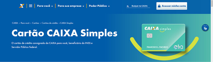 Cartão de crédito Caixa Simples