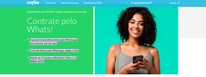 Onde encontro empréstimo para negativado liberado na hora WhatsApp?