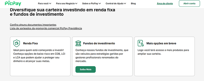 Quanto rende 10.000 reais no PicPay por mês?