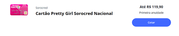 Quais são os cartões Sorocred?
