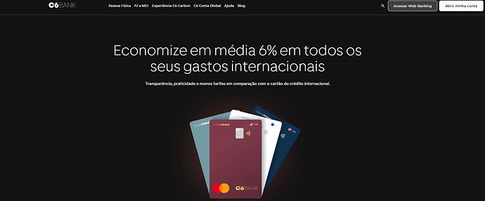 Qual cartão não cobra taxa internacional?