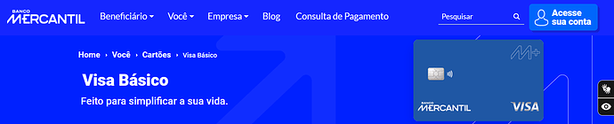 Cartão visa básico Mercantil é crédito ou débito?
