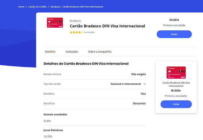 Qual o melhor cartão: Click Itaucard ou Bradesco Din