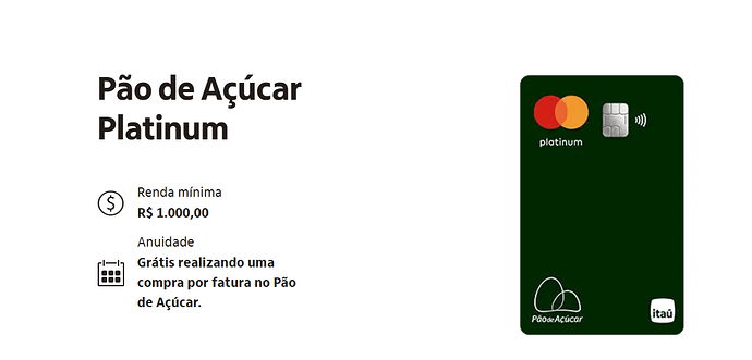 Como conseguir um cartão de crédito pão de açúcar?