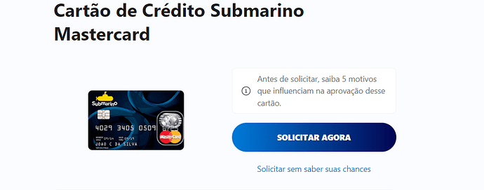 Qual o melhor cartão: Submarino ou N Card