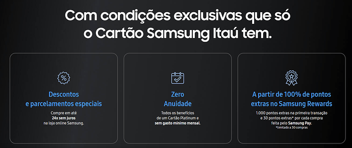 Cartão de crédito Samsung