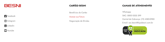 Como conseguir fatura Besni 2 via?