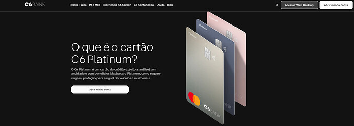 Cartão C6 Bank tem anuidade?