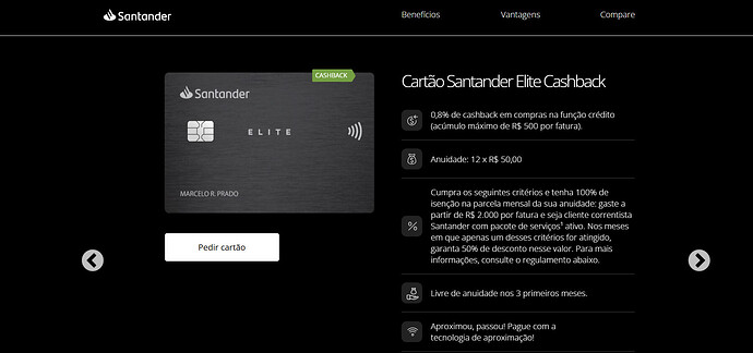 Qual o melhor cartão Santander Elite ou Unique?
