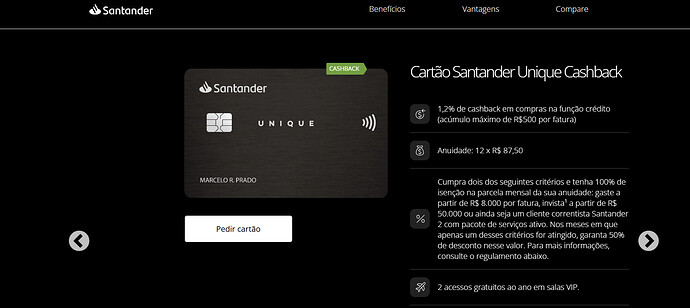 Qual o melhor cartão Santander Elite ou Unique?